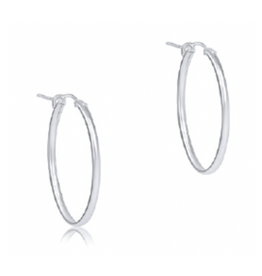 ENEWTON DESIGN Oval Smooth 1" Hoop Earrings in Silver
