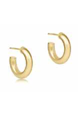 ENEWTON DESIGN Round Smooth 4mm  0.5" Post Hoop Earrings in Gold