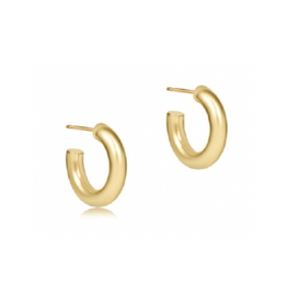 ENEWTON DESIGN Round Smooth 4mm  0.5" Post Hoop Earrings in Gold