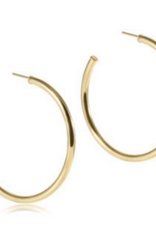 ENEWTON DESIGN Round Smooth 3mm 2" Post Hoop Earrings in Gold