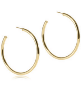 ENEWTON DESIGN Round Smooth 3mm 2" Post Hoop Earrings in Gold