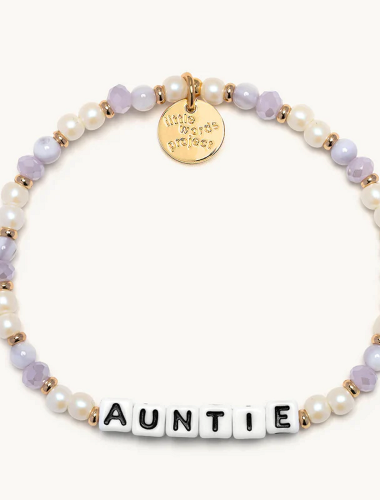 LITTLE WORDS PROJECT Auntie Bracelet - Lavender Mist