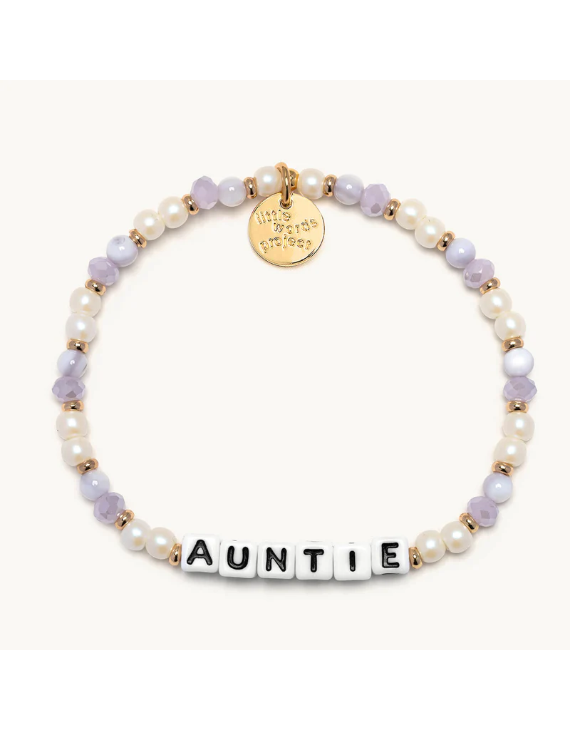 LITTLE WORDS PROJECT Auntie Bracelet - Lavender Mist