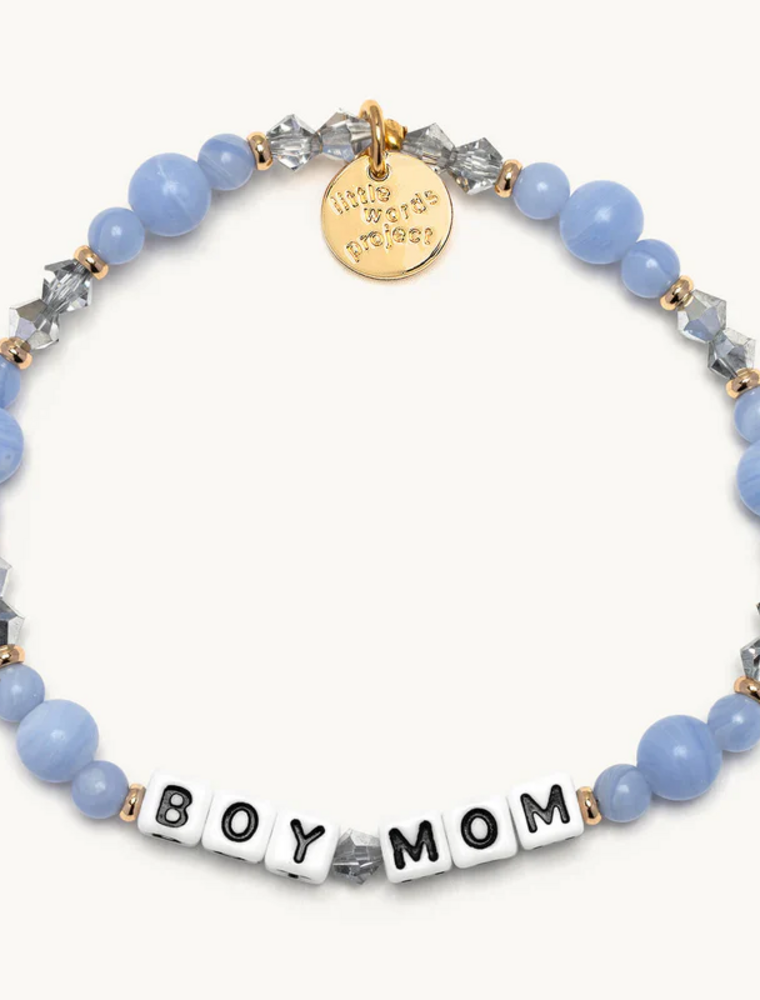 LITTLE WORDS PROJECT Boy Mom Bracelet - Blue Dynamite