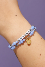 LITTLE WORDS PROJECT Boy Mom Bracelet - Blue Dynamite