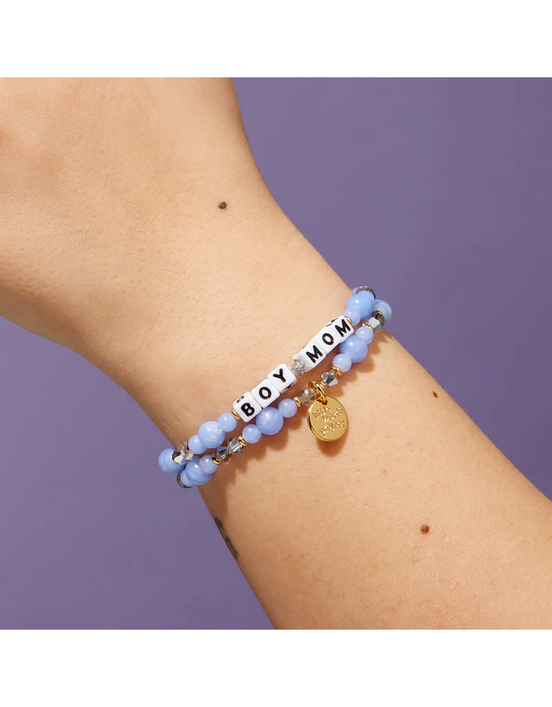 LITTLE WORDS PROJECT Boy Mom Bracelet - Blue Dynamite