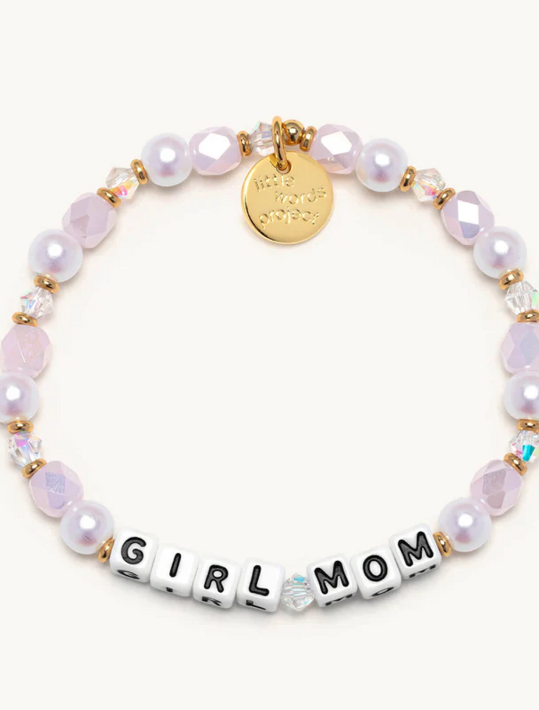 LITTLE WORDS PROJECT Girl Mom Bracelet - Blush Elegance