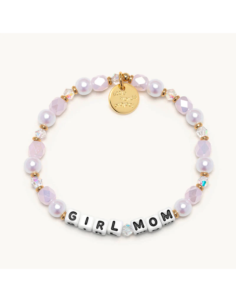 LITTLE WORDS PROJECT Girl Mom Bracelet - Blush Elegance