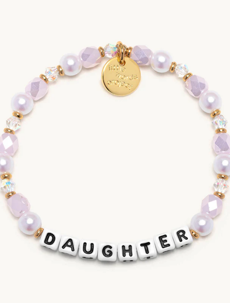LITTLE WORDS PROJECT Daughter Bracelet - Blush Elegance