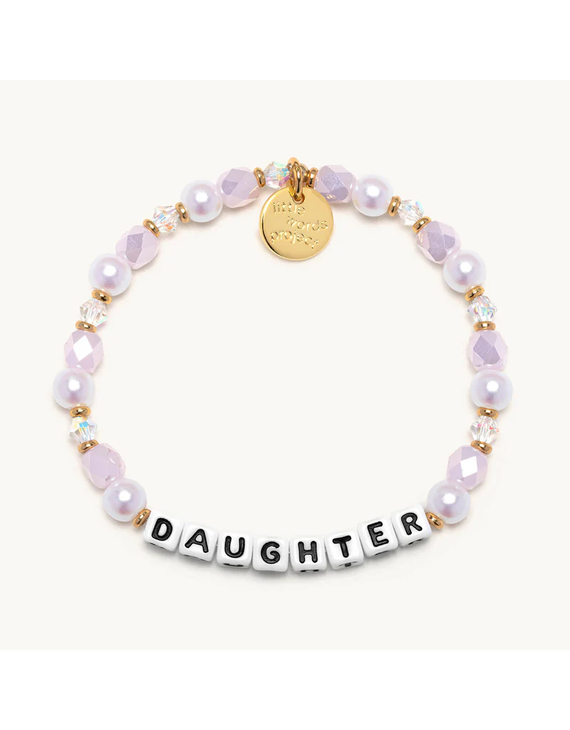 LITTLE WORDS PROJECT Daughter Bracelet - Blush Elegance