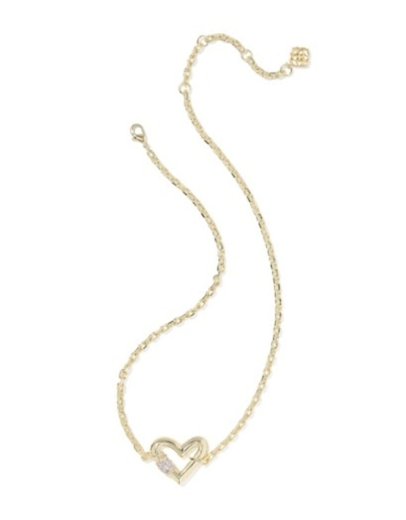 KENDRA SCOTT DESIGN Emery Heart Gold Short Pendant Necklace