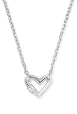 KENDRA SCOTT DESIGN Emery Heart Silver Short Pendant Necklace