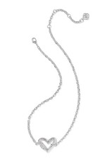 KENDRA SCOTT DESIGN Emery Heart Silver Short Pendant Necklace