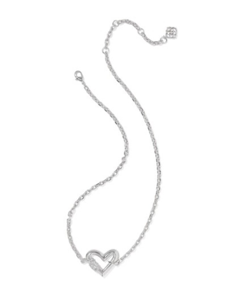 KENDRA SCOTT DESIGN Emery Heart Silver Short Pendant Necklace