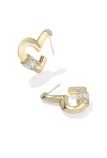 KENDRA SCOTT DESIGN Emery Heart Gold Hoop Earrings