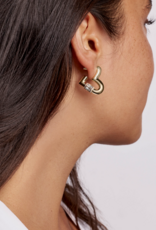 KENDRA SCOTT DESIGN Emery Heart Gold Hoop Earrings