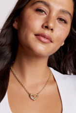 KENDRA SCOTT DESIGN Emery Heart Gold Short Pendant Necklace