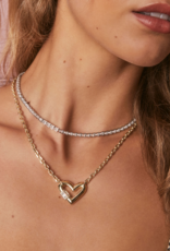 KENDRA SCOTT DESIGN Emery Heart Gold Short Pendant Necklace