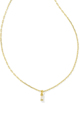 KENDRA SCOTT DESIGN Phoebe Gold Short Pendant Necklace in White Crystal