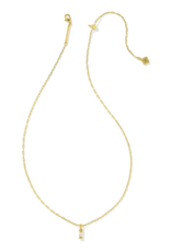 KENDRA SCOTT DESIGN Phoebe Gold Short Pendant Necklace in White Crystal