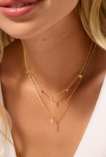 KENDRA SCOTT DESIGN Phoebe Gold Short Pendant Necklace in White Crystal