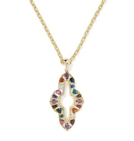 KENDRA SCOTT DESIGN Abbie Crystal Long Pendant Necklace in Gold/Multi Mix