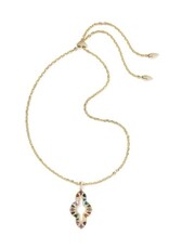 KENDRA SCOTT DESIGN Abbie Crystal Long Pendant Necklace in Gold/Multi Mix