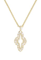 KENDRA SCOTT DESIGN Abbie Crystal Long Pendant Necklace in Gold/Neutral Mix