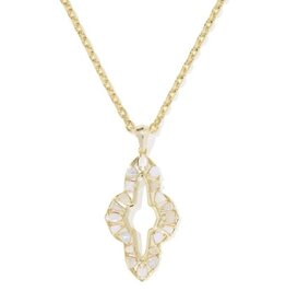 KENDRA SCOTT DESIGN Abbie Crystal Long Pendant Necklace in Gold/Neutral Mix