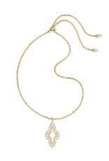 KENDRA SCOTT DESIGN Abbie Crystal Long Pendant Necklace in Gold/Neutral Mix