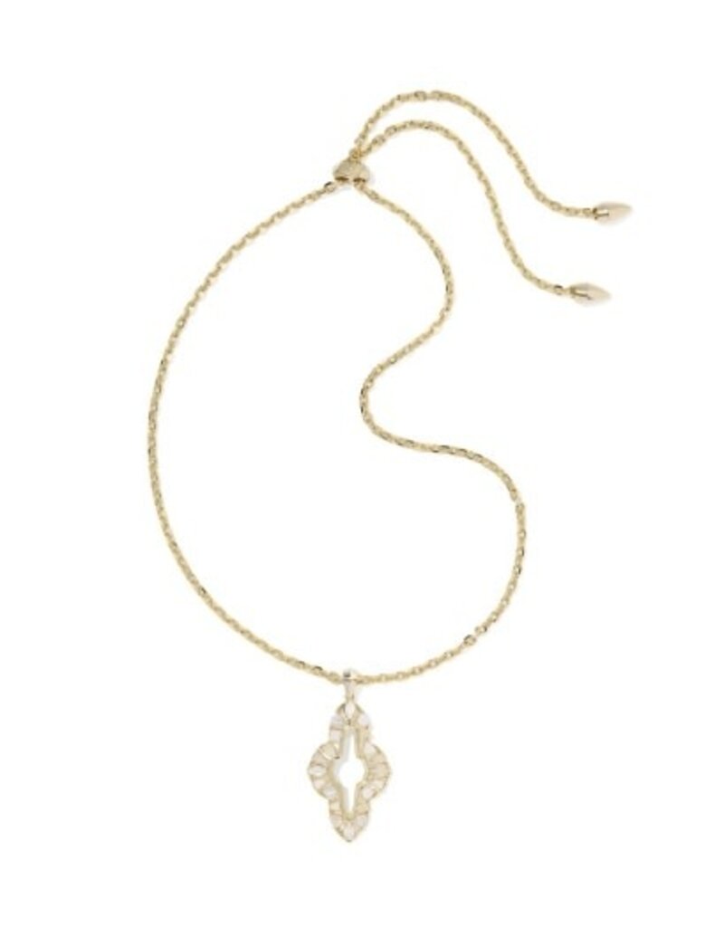 KENDRA SCOTT DESIGN Abbie Crystal Long Pendant Necklace in Gold/Neutral Mix