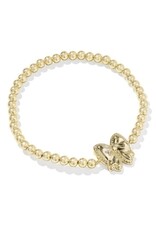 KENDRA SCOTT DESIGN Haley Bow Gold Stretch Bracelet  in Scarlet Red Mother-of-Pearl