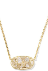 KENDRA SCOTT DESIGN Holland Gold Crystal Necklace in White Crystal