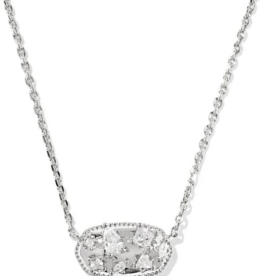 KENDRA SCOTT DESIGN Holland Silver Crystal Necklace in White Crystal