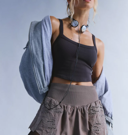 FREE PEOPLE MOVEMENT All Clear Solid Cami in Chocolate