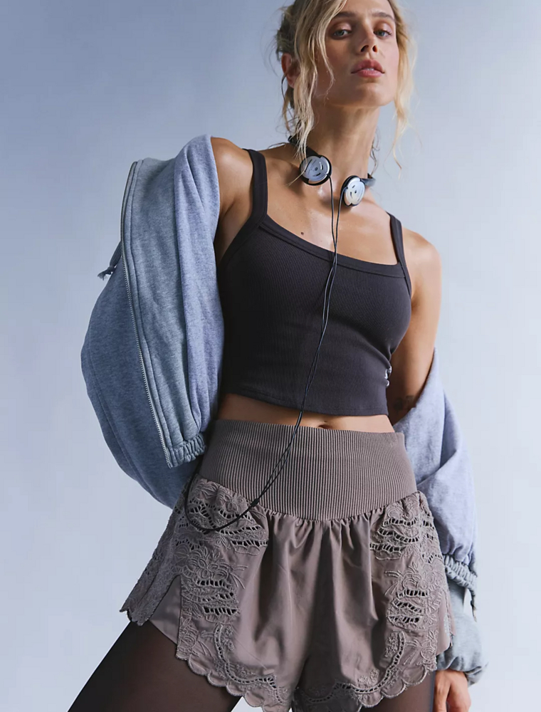 FREE PEOPLE MOVEMENT All Clear Solid Cami in Chocolate