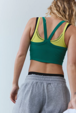 FREE PEOPLE MOVEMENT All Clear Solid Cami in Green Glow