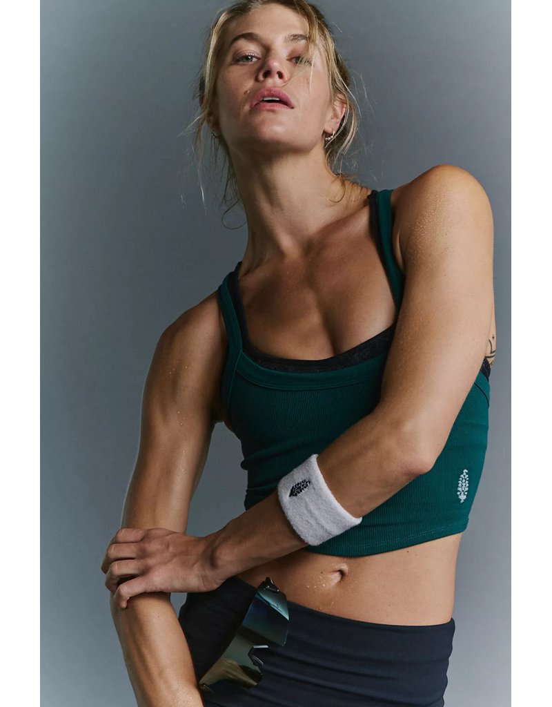 FREE PEOPLE MOVEMENT All Clear Solid Cami in Evergreen