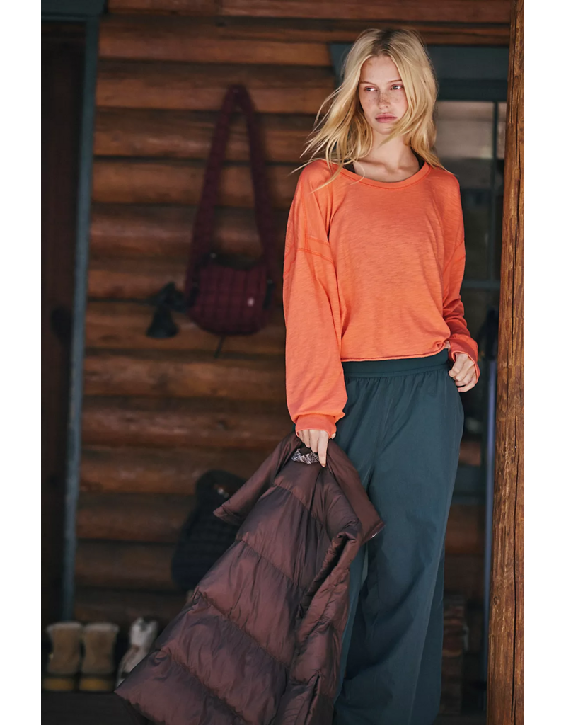 FREE PEOPLE MOVEMENT My Time Layer in Neon Coral