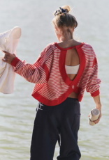 FREE PEOPLE MOVEMENT My Time Textured Layer in Victory Red