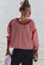 FREE PEOPLE MOVEMENT My Time Textured Layer in Victory Red