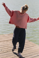 FREE PEOPLE MOVEMENT My Time Textured Layer in Victory Red