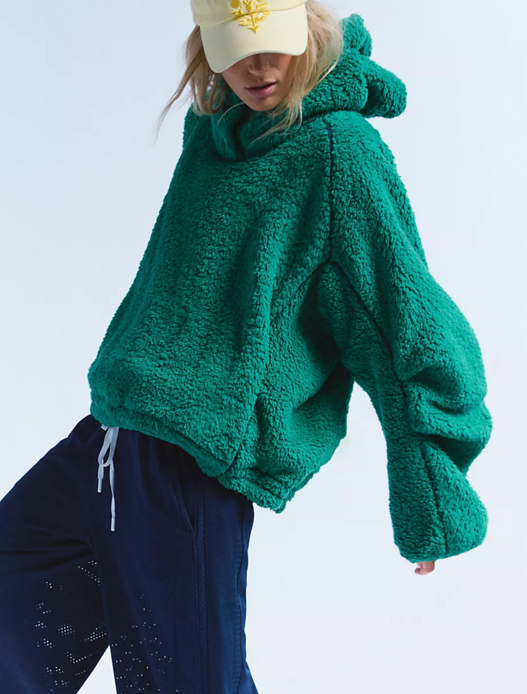 FREE PEOPLE MOVEMENT Free Flow Fleece in Green Glow