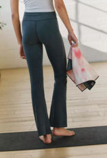 FREE PEOPLE MOVEMENT Go To Smooth Flare Pants in Washed Black