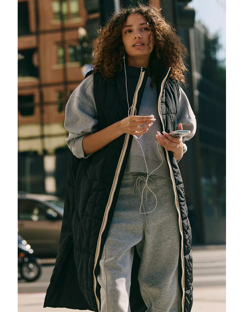 FREE PEOPLE MOVEMENT On The Move Packable Puffer Vest in Black