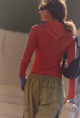 FREE PEOPLE MOVEMENT Breathe Easy Long Sleeve in Victory Red