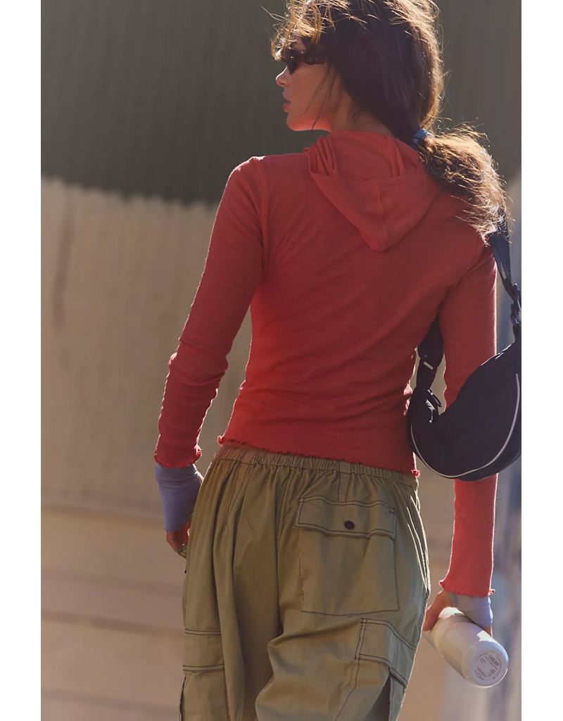 FREE PEOPLE MOVEMENT Breathe Easy Long Sleeve in Victory Red