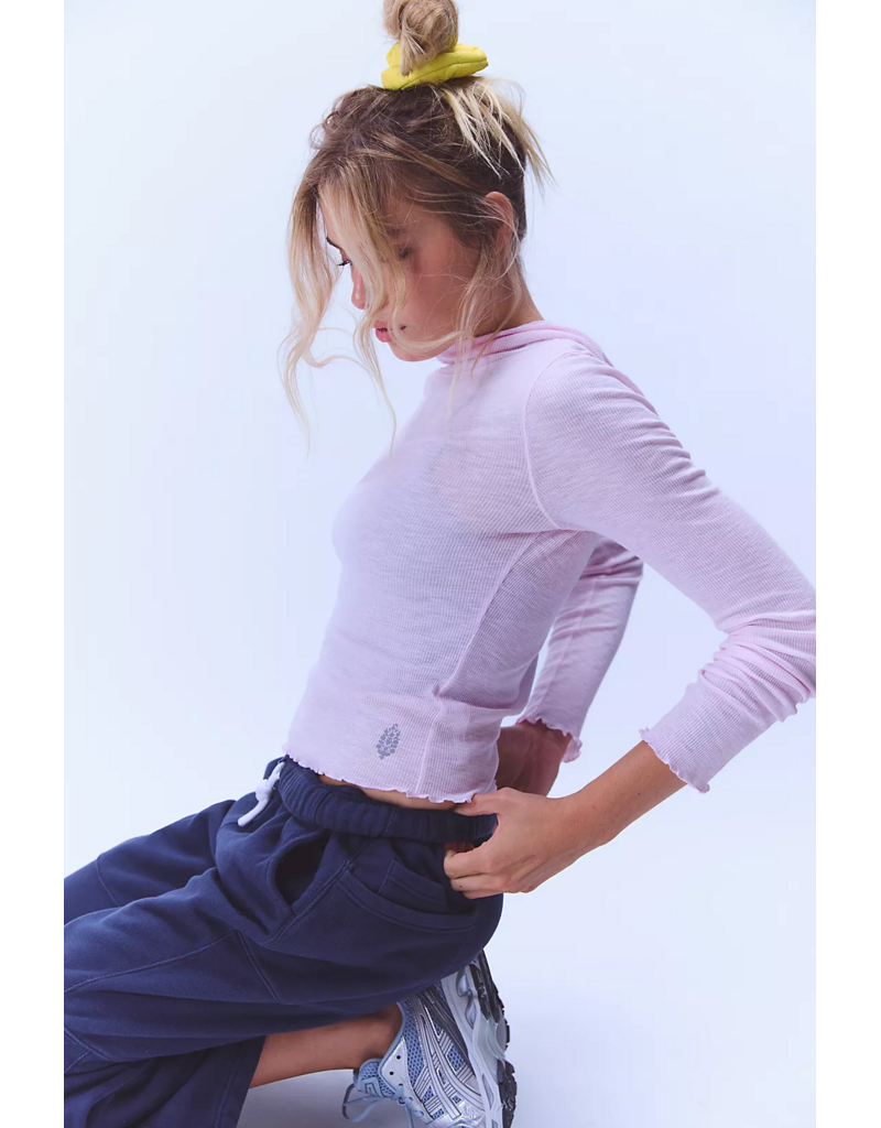 FREE PEOPLE MOVEMENT Breathe Easy Long Sleeve in Powder Pink