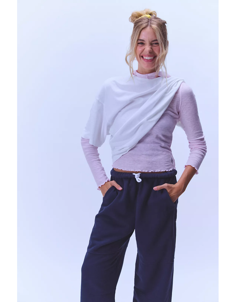 FREE PEOPLE MOVEMENT Breathe Easy Long Sleeve in Powder Pink