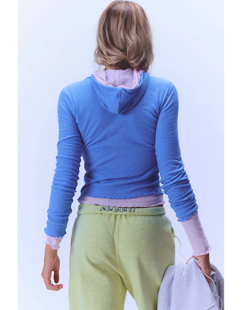 FREE PEOPLE MOVEMENT Breathe Easy Long Sleeve in Riviera Blue